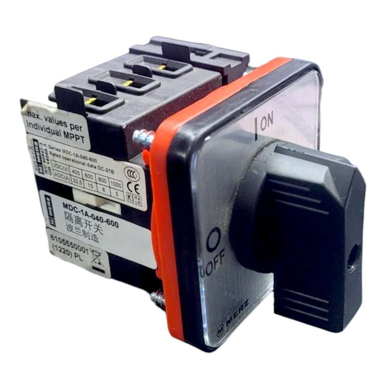 SJ075 - MENZ  DC 3PST  2 Position 90 Degees Changeover On - Off switch 20Amp  400 Volt Knob. NEW