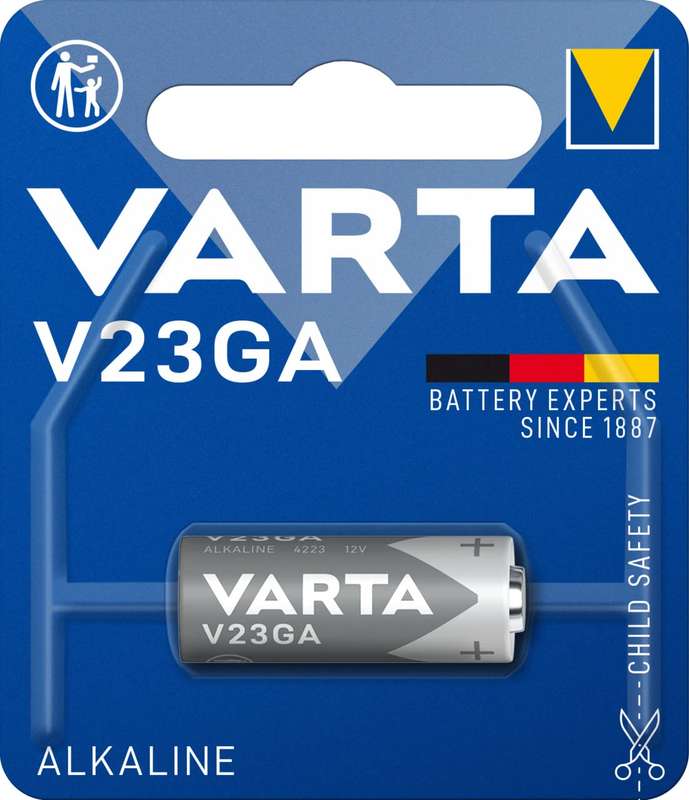 NA330 - VARTA - V23GA  12V Alkaline Battery Consumption. .1 Pack -