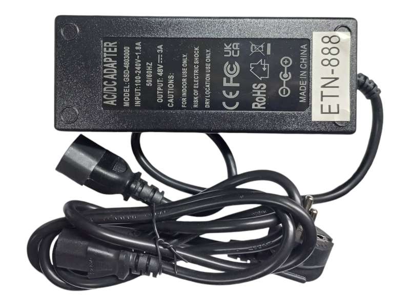 EF036F Easton - Regulated Power Supply  Universal  48 Volts  3 Amps .Input 100-240V AC