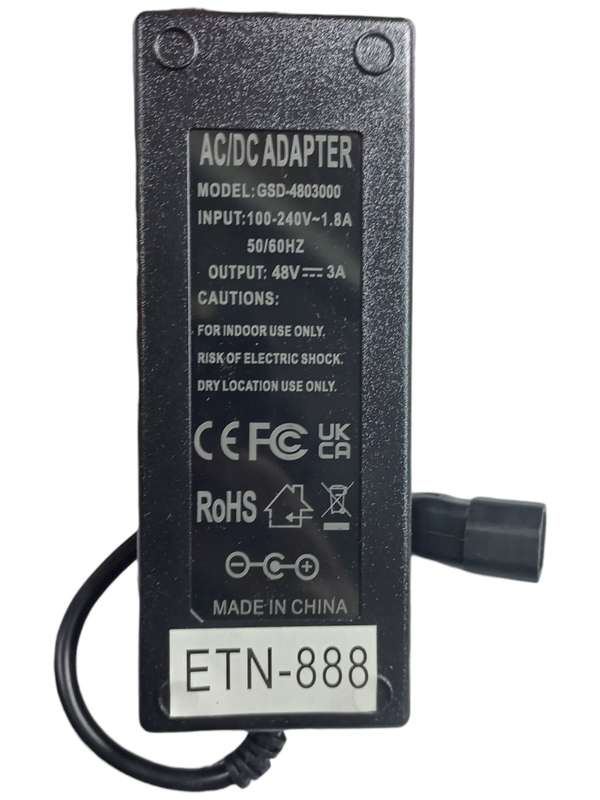 EF036F Easton - Regulated Power Supply  Universal  48 Volts  3 Amps .Input 100-240V AC