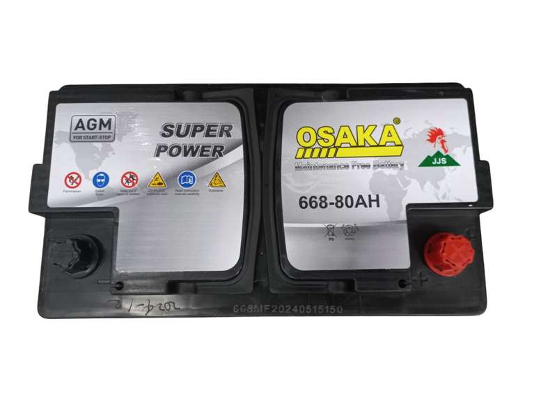 BB020 Osaka 668 - AGM Battery. 12 Volt 80Ah with OLD Battery. Plus R290 without OLD battery.