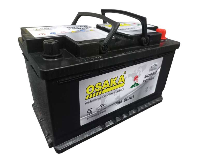 BB020 Osaka 668 - AGM Battery. 12 Volt 80Ah with OLD Battery. Plus R290 without OLD battery.