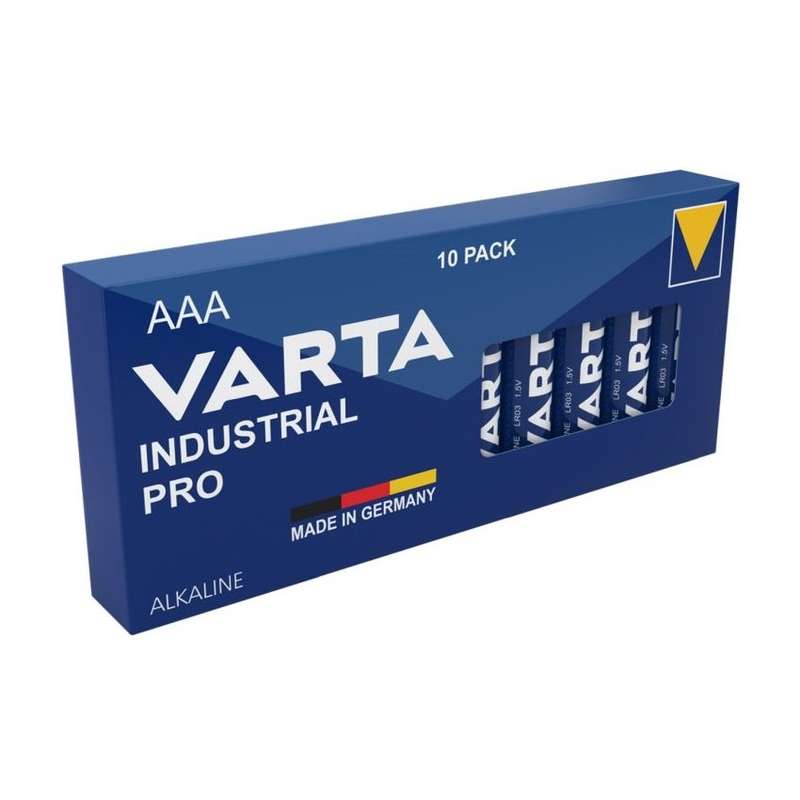JA200 - VARTA - Size AAA High Quality Alkaline. 1.5V  2.6Ah. Industrial 10 Pack -