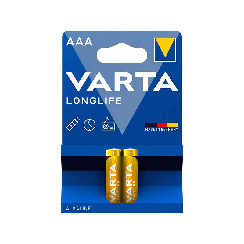 BA225 - VARTA - Size AAA Long Lifel Low Drain Devices. 1.5V  2 pack -