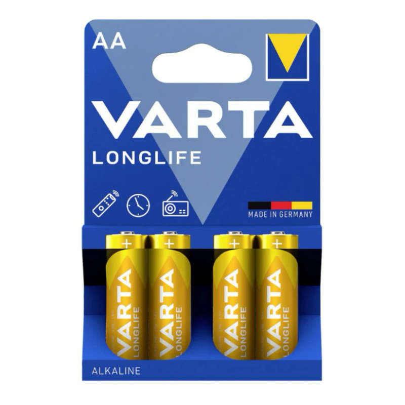 BA105 - VARTA - Size AA Long Lifel Low Drain Devices. 1.5V 4pack