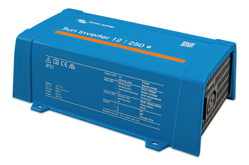 SA350 -  Victron Sun Inverter. Pure Sine Wave 250VA  12 Volt  with PWM charge controller.