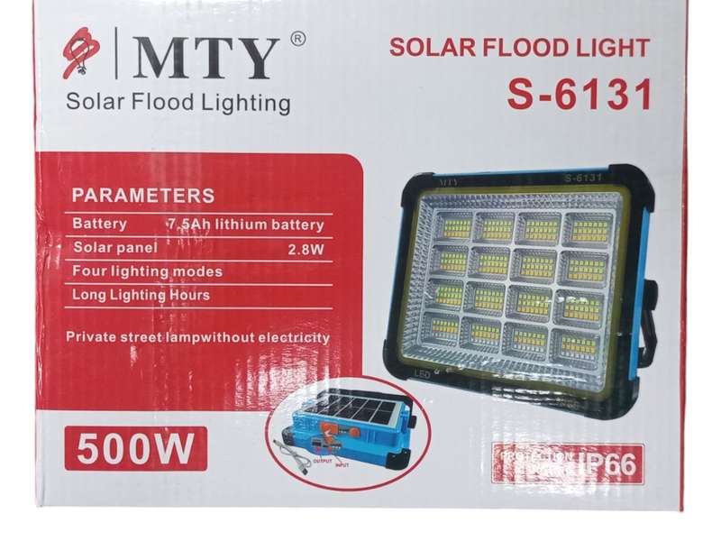 LA061 - MTY  Floodlight Outdoor LED with Solar Panel  IP66  500 Watt.