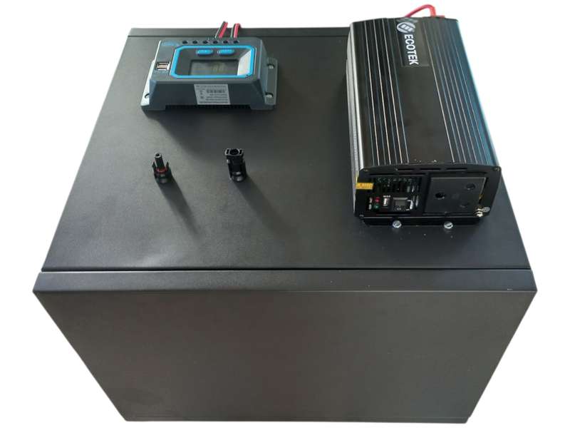SD017 ECOTEK Solar Off Grid System. Pure Sign 2.5KW Inverter. Batteries 2 x100Ah .S/Panels 100Wx4