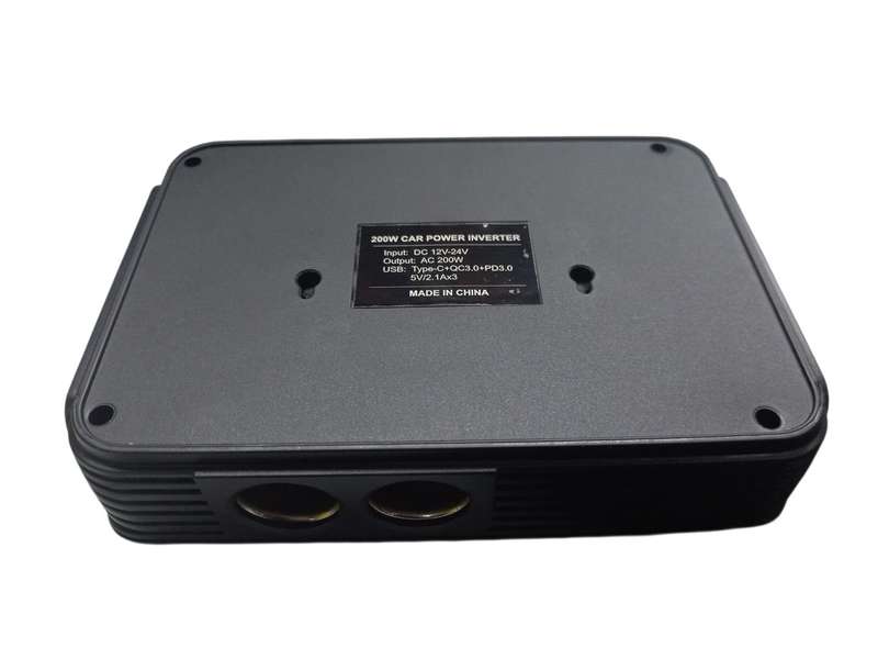 SA019  EJC - Car/ Home Inverter Cigarette Lighter plug 12/24 Volt 200 Watt.