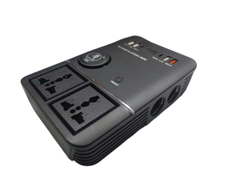 SA019  EJC - Car/ Home Inverter Cigarette Lighter plug 12/24 Volt 200 Watt.