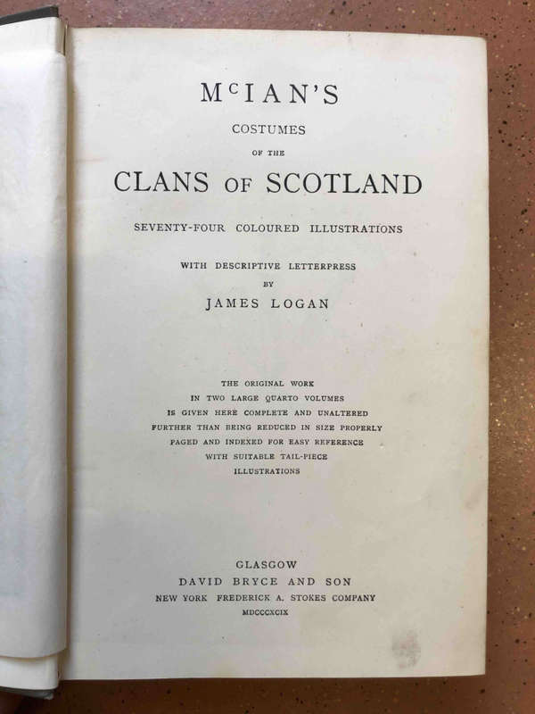 McIan's Costumes of the Clans of Scotland