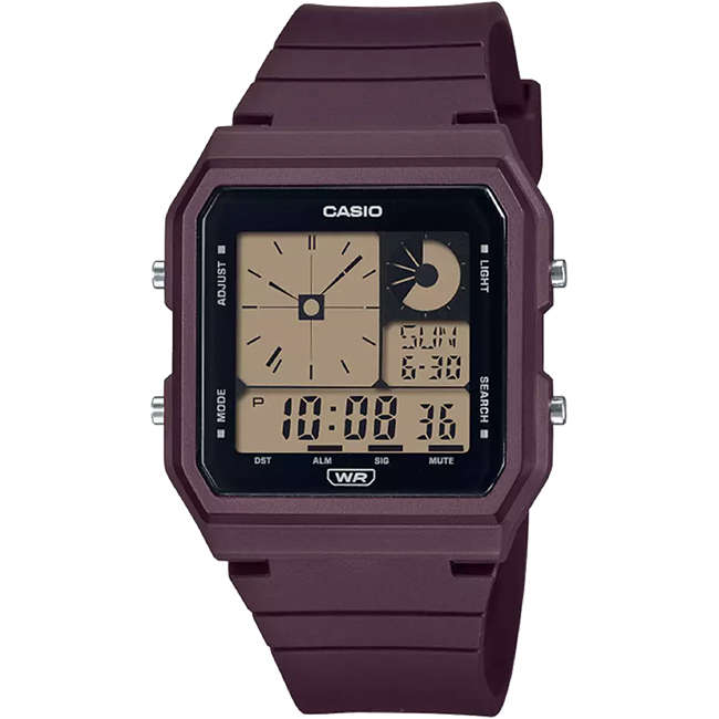 Retro Resin AnaDigi World Time Wrist Watch, LF-20W