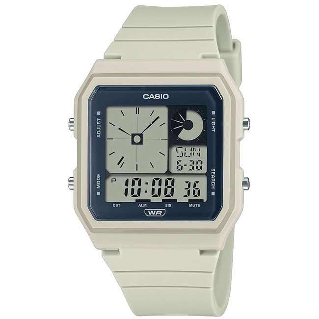 Retro Resin AnaDigi World Time Wrist Watch, LF-20W