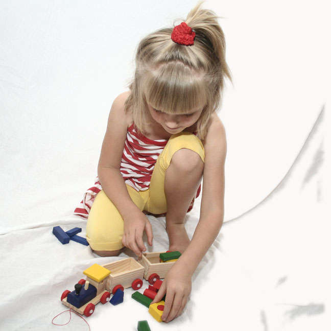 Train with building blocks