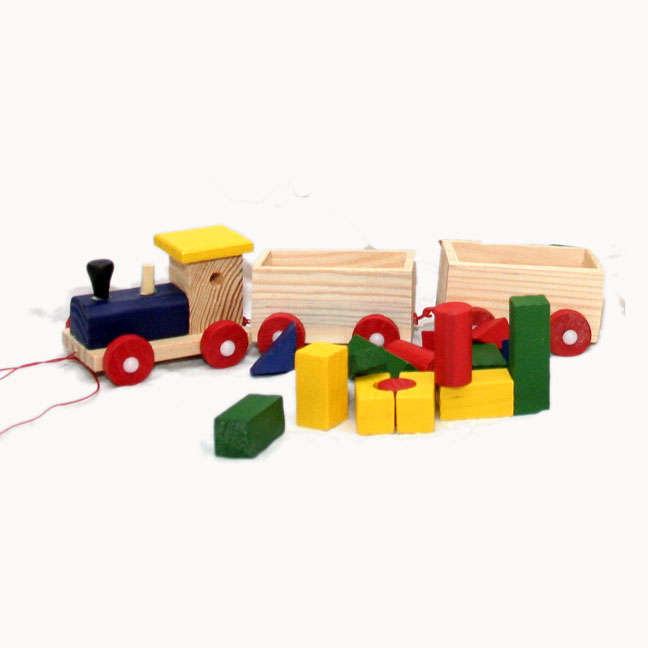 Train with building blocks