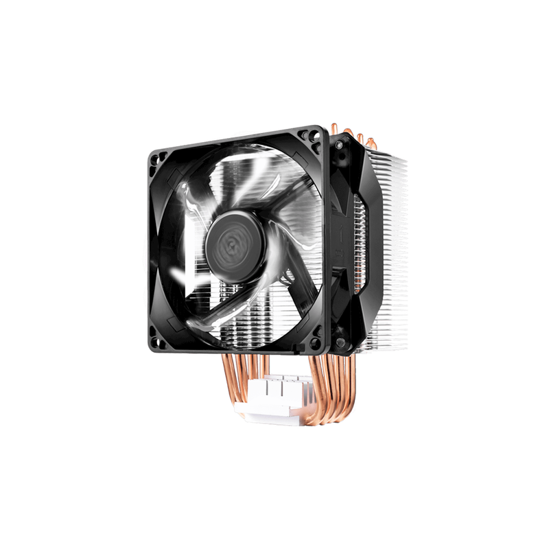 Cooler Master H411 Compact Air Tower 92mm White LED Fan 4 Heat Pipes