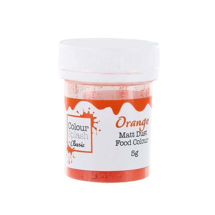 Colour Splash Food Colouring Dust - Edible Powder for Cakes 5g - Matt Orange