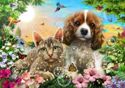 Kitten and Puppy (80pc Puzzle)