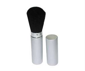 Cosmetic brush in aluminium tube
