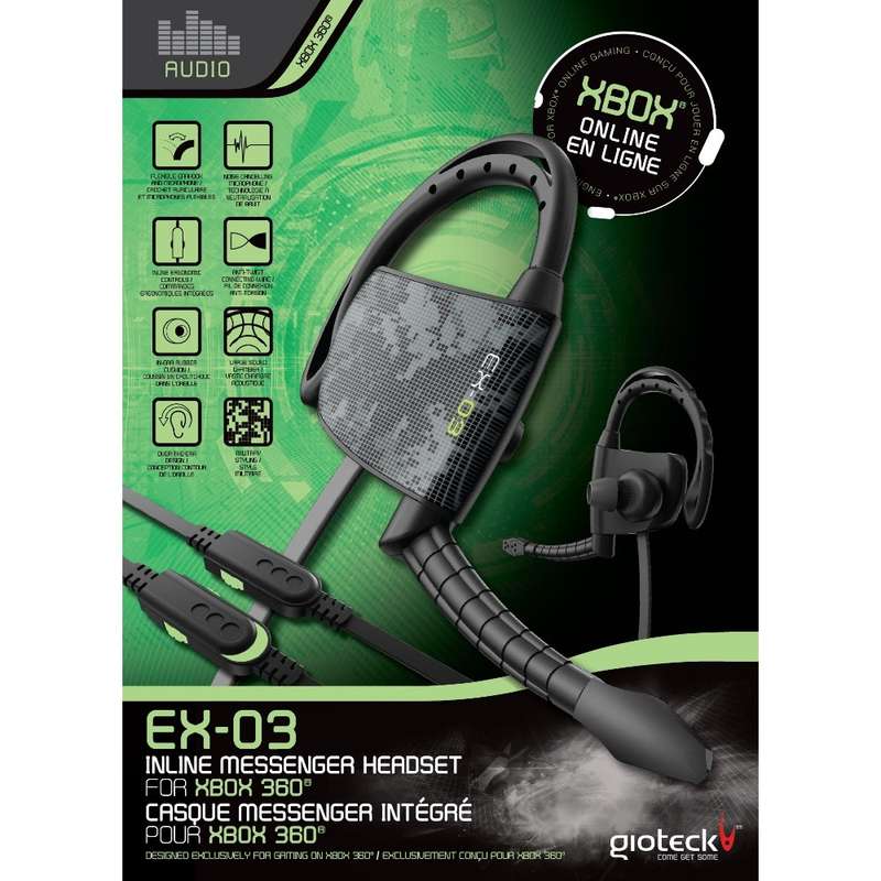Xbox 360 EX-03 mono headset - wired (Gioteck)