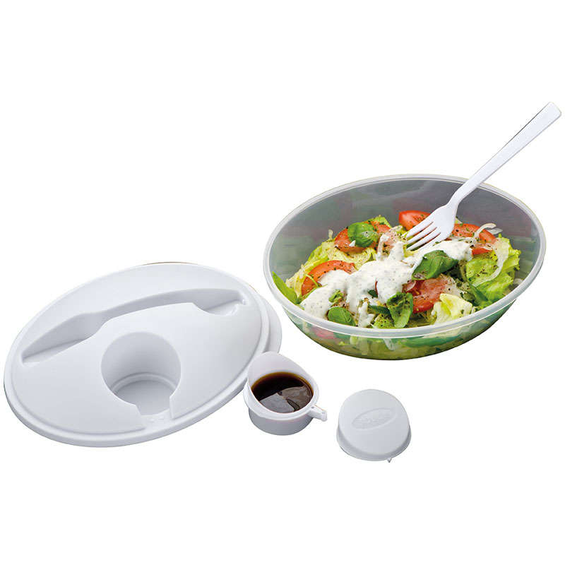Plastic salad/lunch box set (83057)