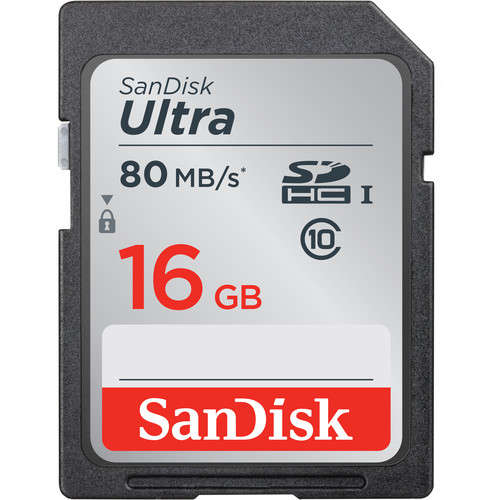 Sandisk Ultra 16GB Class 10 SDHC Memory Card