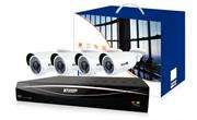 KGuard 8 Channel HD Series + 4 Cameras Combo Kit ( Hybrid DVR Supports 8CH Analoge & 4 CH IP Cameras