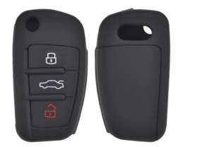 Audi 3 Button Silicone Car Remote Key Fob - New Spec