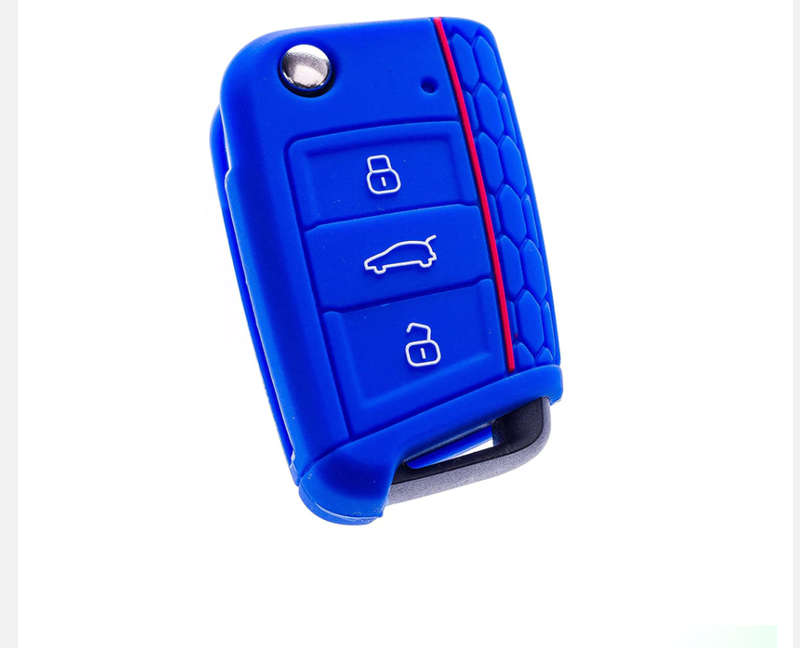 VW 3 Button Key Cover - New Spec Blue