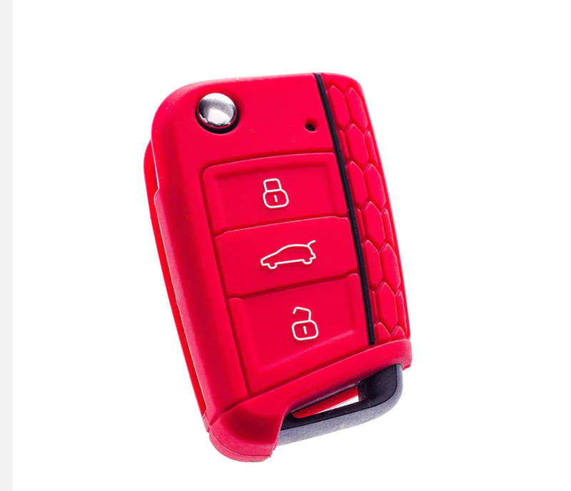 VW 3 Button Key Cover - New Spec Red