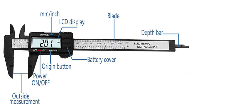 Electronic Digital Caliper LCD 0-150mm