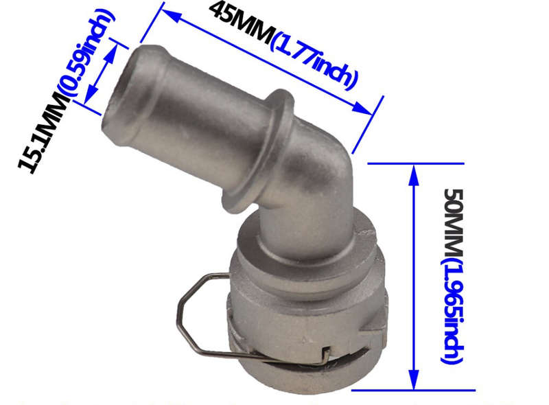 Radiator Coolant Flange Aluminum Quick Connector - AUDI VW 1.8T 20V