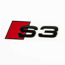 Audi S3 Gloss Black Rear Badge