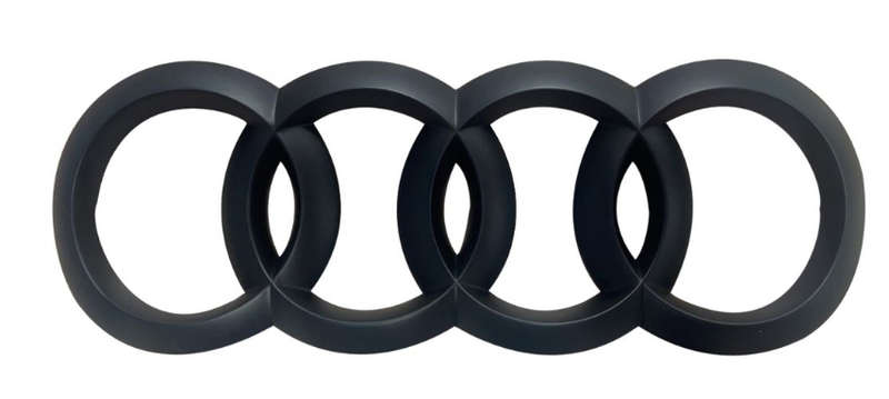 Audi 4 Ring Matt Black Rear Badge 175mm