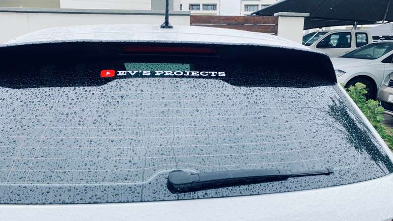 Ev's Projects YouTube Stickers 350mm x 16