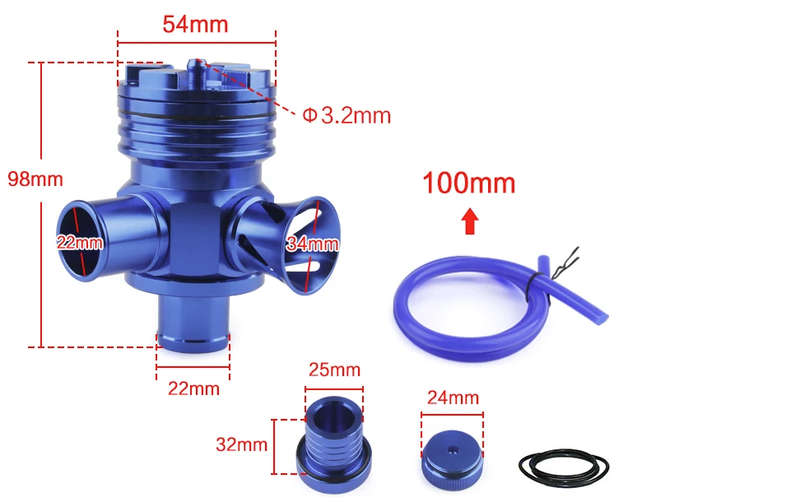 Blow Off Diverter Valve | Turbo BOV For VW Audi 1.8T BOVT0011 Forge Rep