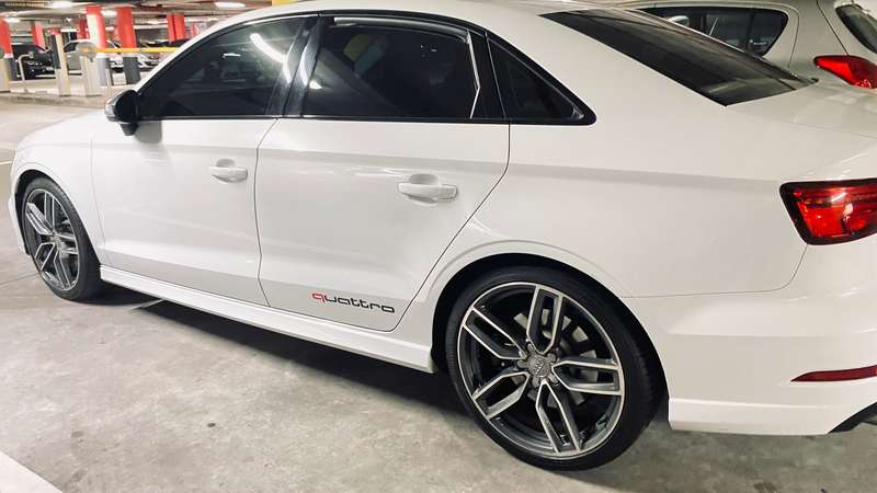 Audi Quattro 2-Piece Sticker Kit (Red And White)