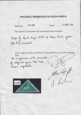 (Item 00749) Cape of Good Hope 1859