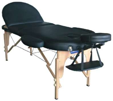 R3499 [ Portable 3 - Section Wood Massage Table ] 4cm Foam Thickness [ Working Weight 200Kg ]