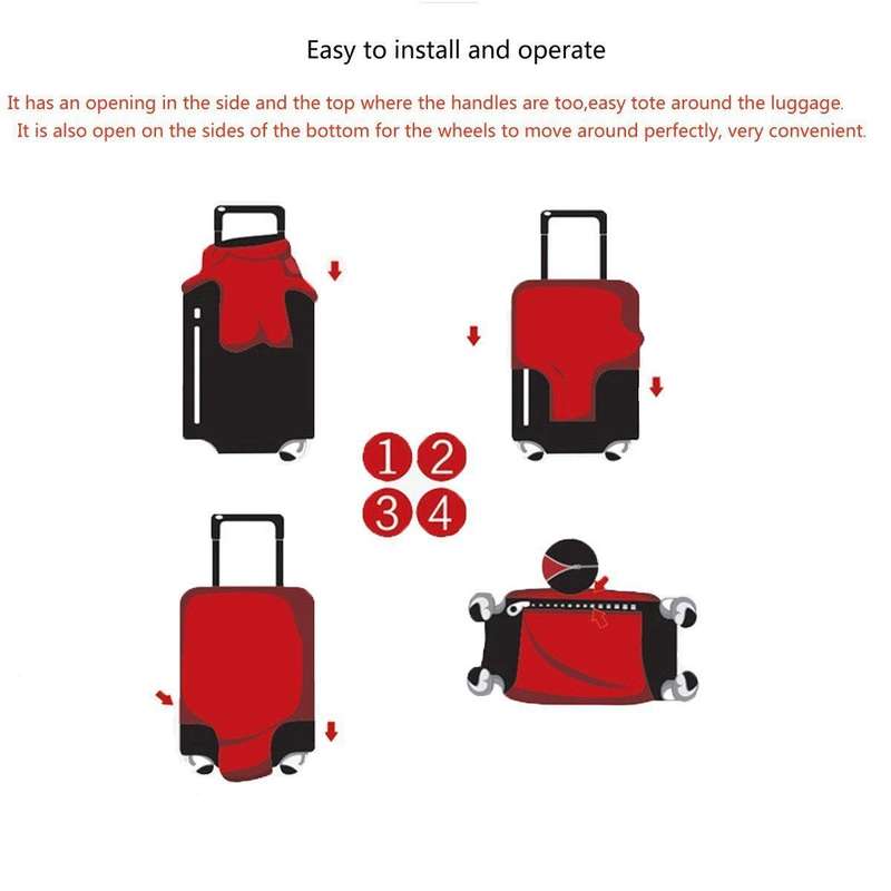Printed Luggage Protector Cover Pink Flamingo
