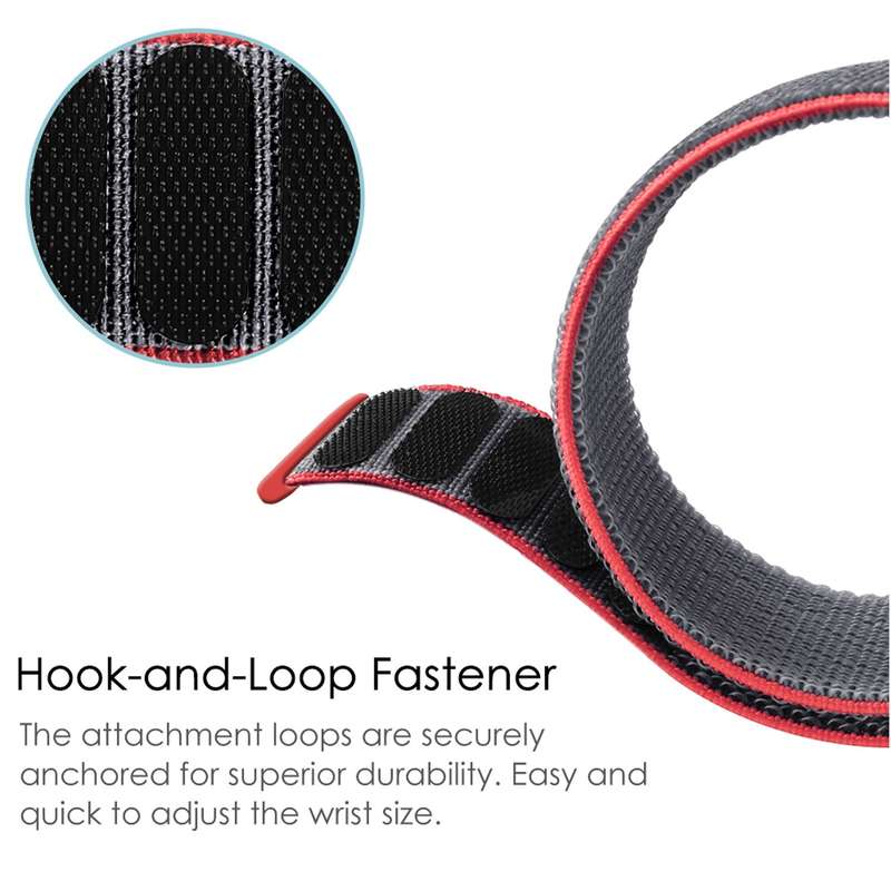 Fitbit Versa Woven Nylon Watch Strap -Red