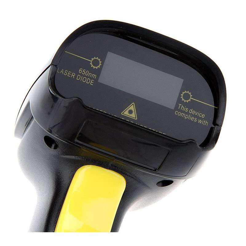 Handheld USB Laser Barcode Scanner - Wired -POS (Black) - YHD-8200