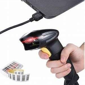 Handheld USB Laser Barcode Scanner - Wired -POS (Black) - YHD-8200