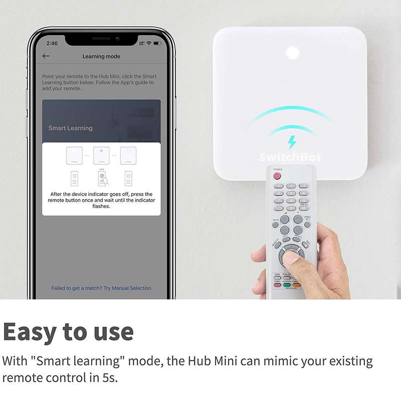 SwitchBot Hub Mini Smart Remote - Voice or App Control Your Appliances