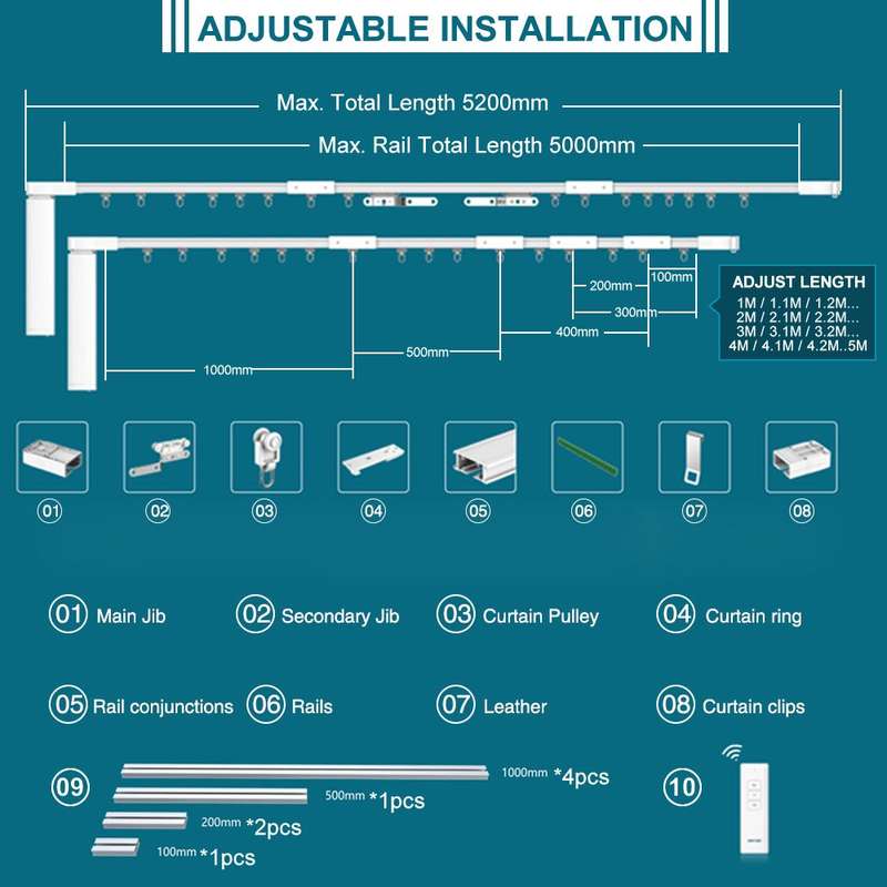EWELINK Curtain Rail 5M - Works with Ewelink App