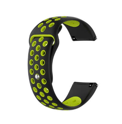Fitbit Versa Silicone Watch Strap -Black and Yellow