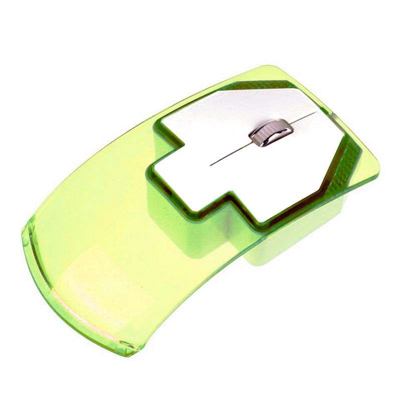 Wireless Transparent LED Mouse 2.4GhZ Light Green - Transparent