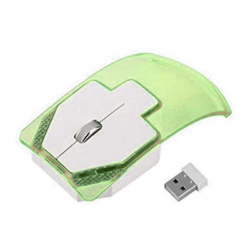 Wireless Transparent LED Mouse 2.4GhZ Light Green - Transparent