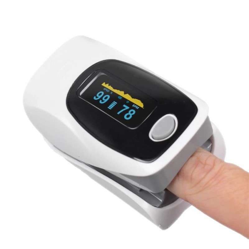 Finger Pulse Oximeter Fingertip Heart Rate Monitor White