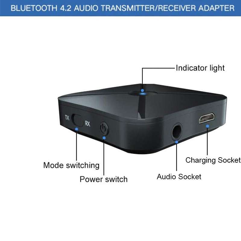 Wireless Bluetooth Transmitter Receiver 3.5mm Audio Adapter for TV